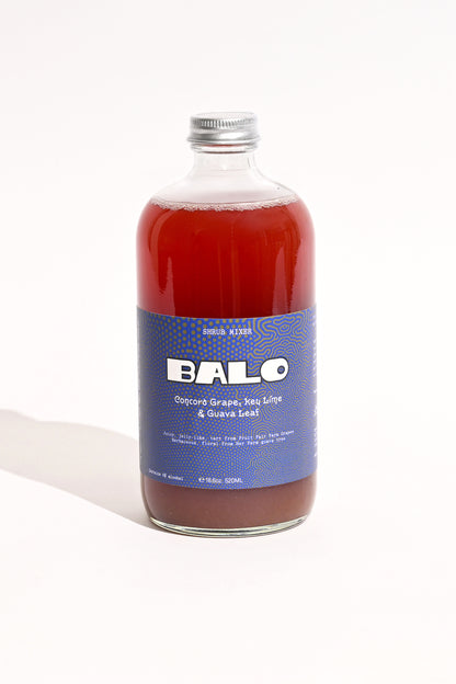 Concord grape, lime & guava leaf shrub mixer