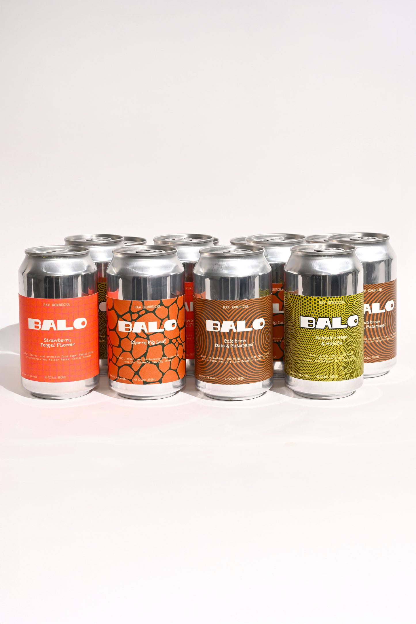 8- pack mixed raw kombucha