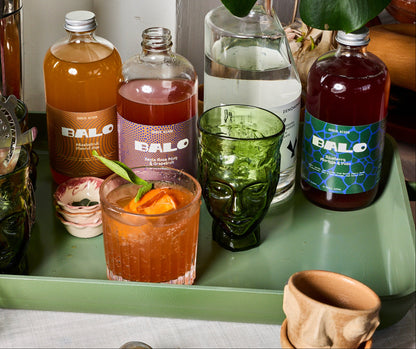 Concord grape, lime & guava leaf shrub mixer