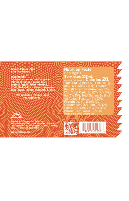 4 Pack Melon Satsuma Mandarin Shrub soda